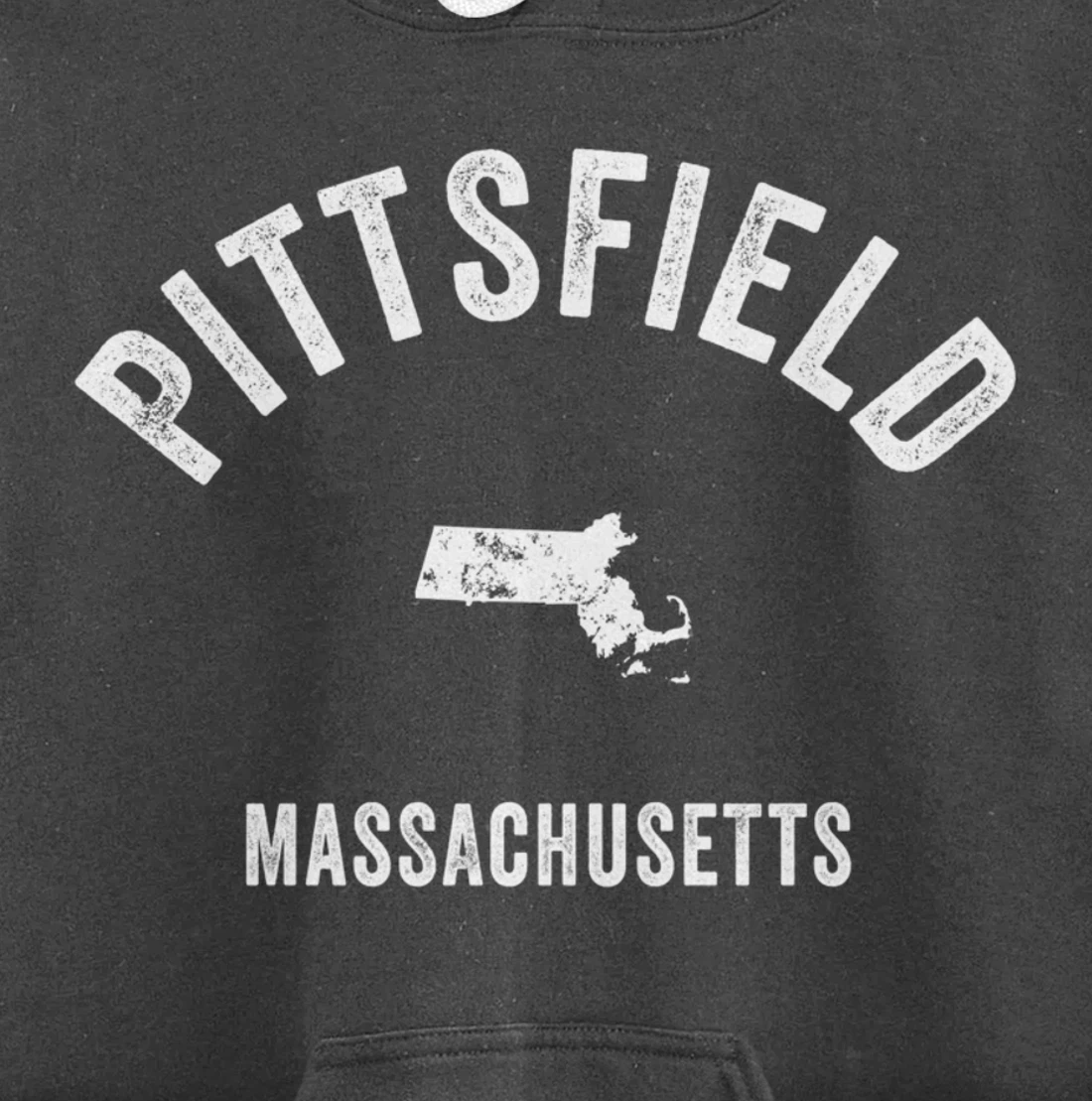 Pittsfield Massachusetts MA Vintage 70s Athletic Sports Desi Pullover Hoodie