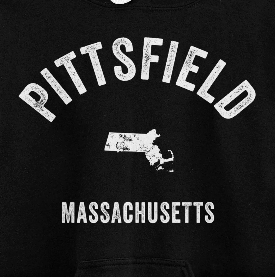 Pittsfield Massachusetts MA Vintage 70s Athletic Sports Desi Pullover Hoodie
