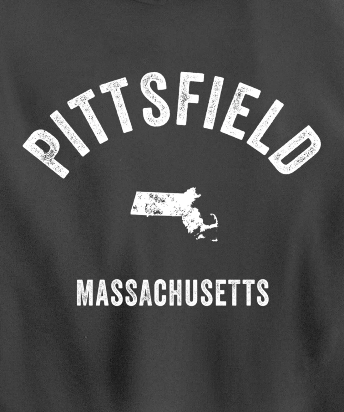 Pittsfield Massachusetts MA Vintage 70s Athletic Sports Desi Pullover Hoodie