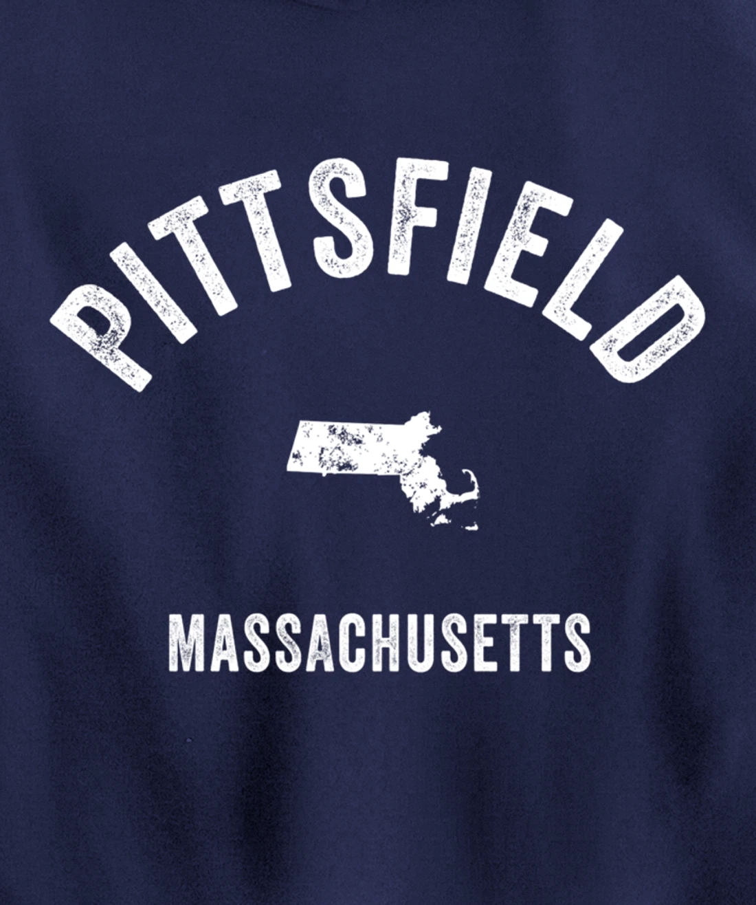 Pittsfield Massachusetts MA Vintage 70s Athletic Sports Desi Pullover Hoodie