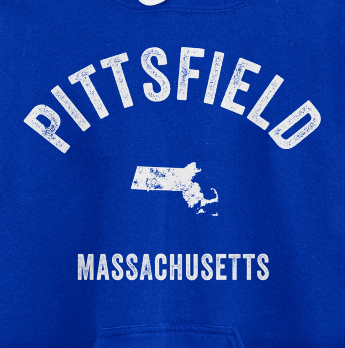 Pittsfield Massachusetts MA Vintage 70s Athletic Sports Desi Pullover Hoodie