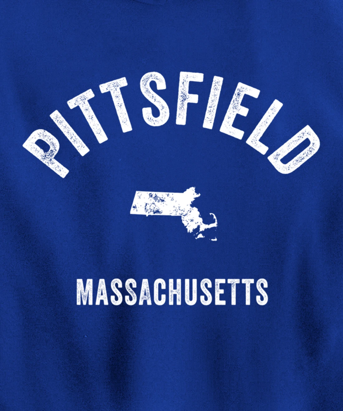 Pittsfield Massachusetts MA Vintage 70s Athletic Sports Desi Pullover Hoodie