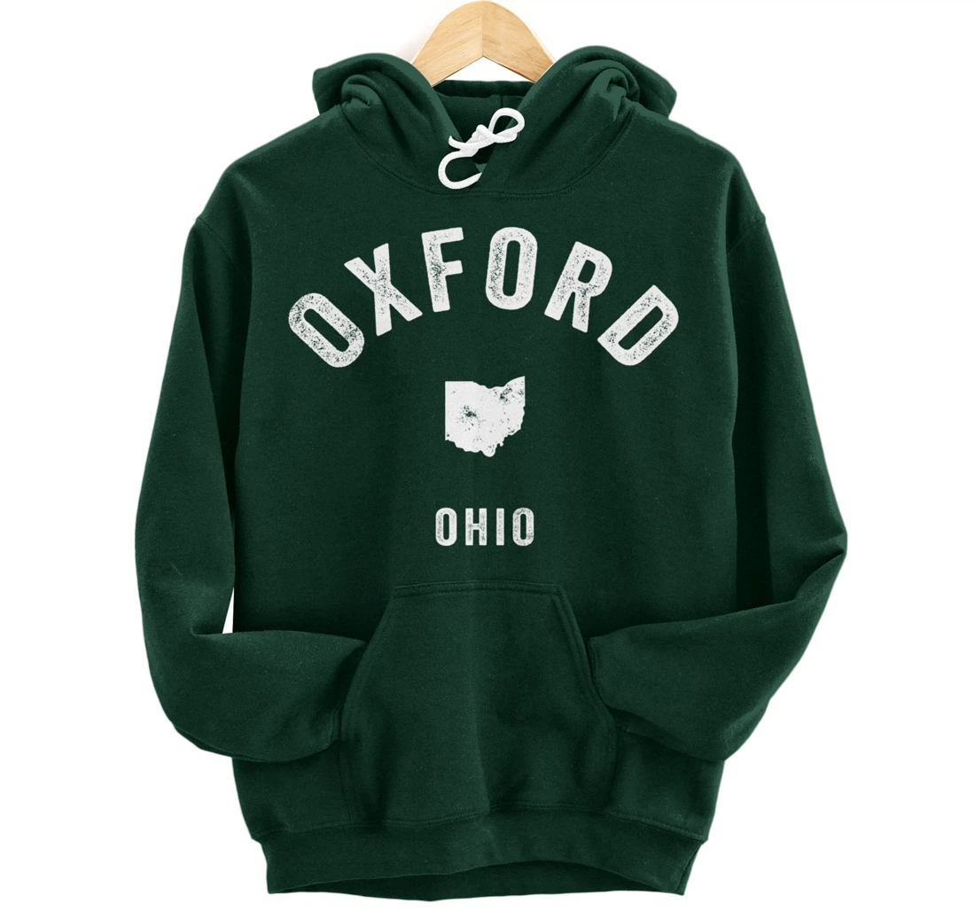Oxford Ohio OH Vintage 70s Athletic Sports Design Pullover Hoodie