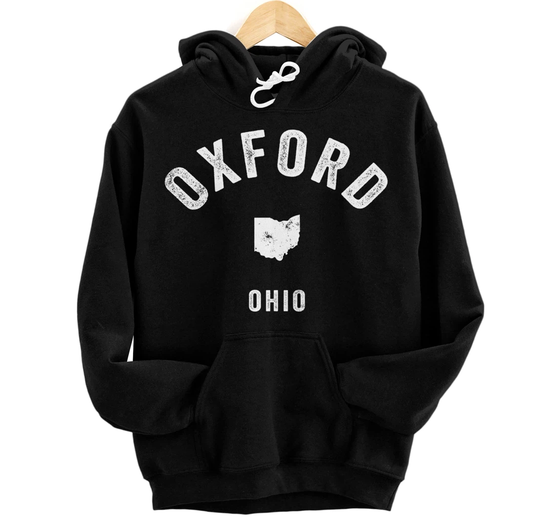 Oxford Ohio OH Vintage 70s Athletic Sports Design Pullover Hoodie