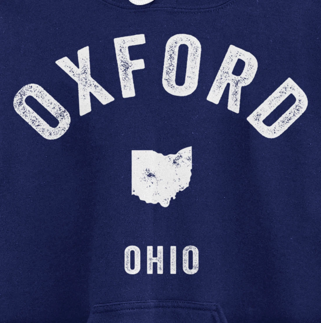 Oxford Ohio OH Vintage 70s Athletic Sports Design Pullover Hoodie
