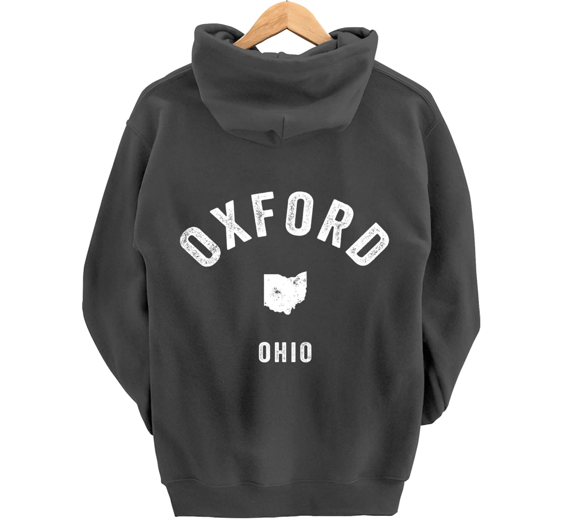 Oxford Ohio OH Vintage 70s Athletic Sports Design Pullover Hoodie