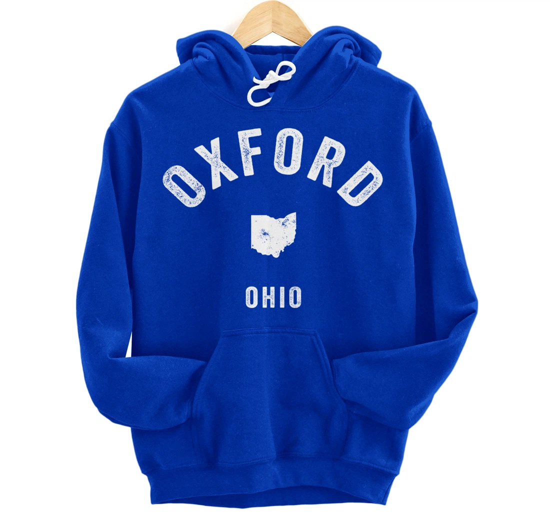 Oxford Ohio OH Vintage 70s Athletic Sports Design Pullover Hoodie