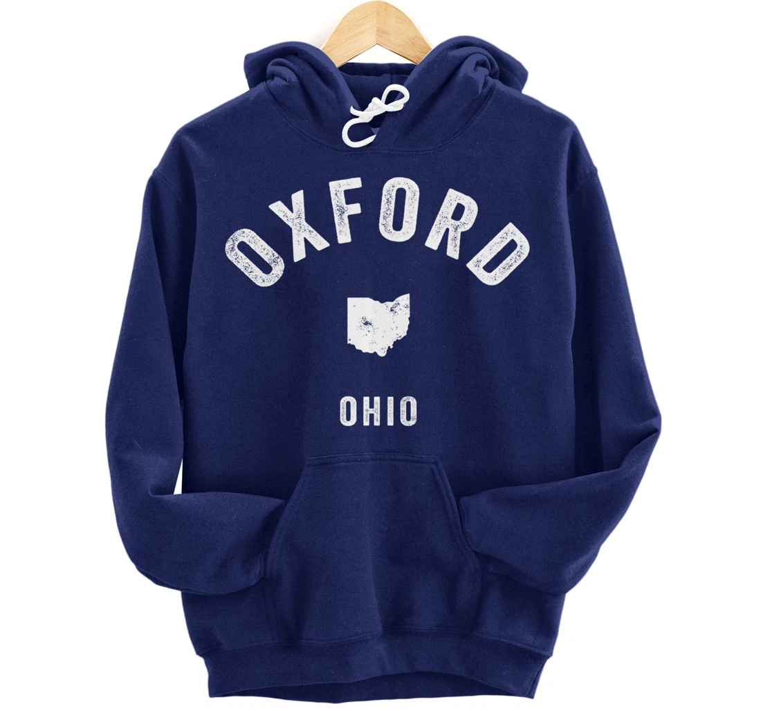 Oxford Ohio OH Vintage 70s Athletic Sports Design Pullover Hoodie
