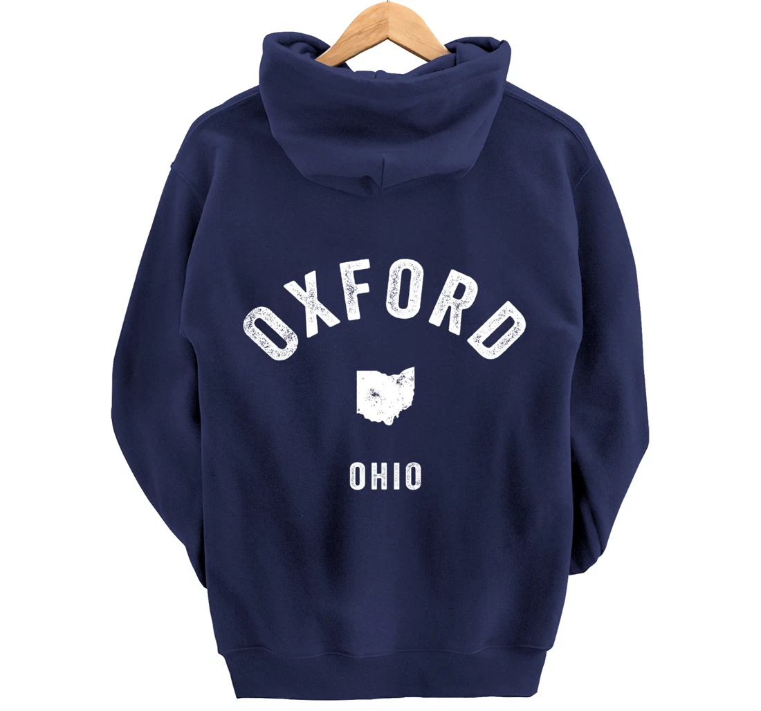 Oxford Ohio OH Vintage 70s Athletic Sports Design Pullover Hoodie