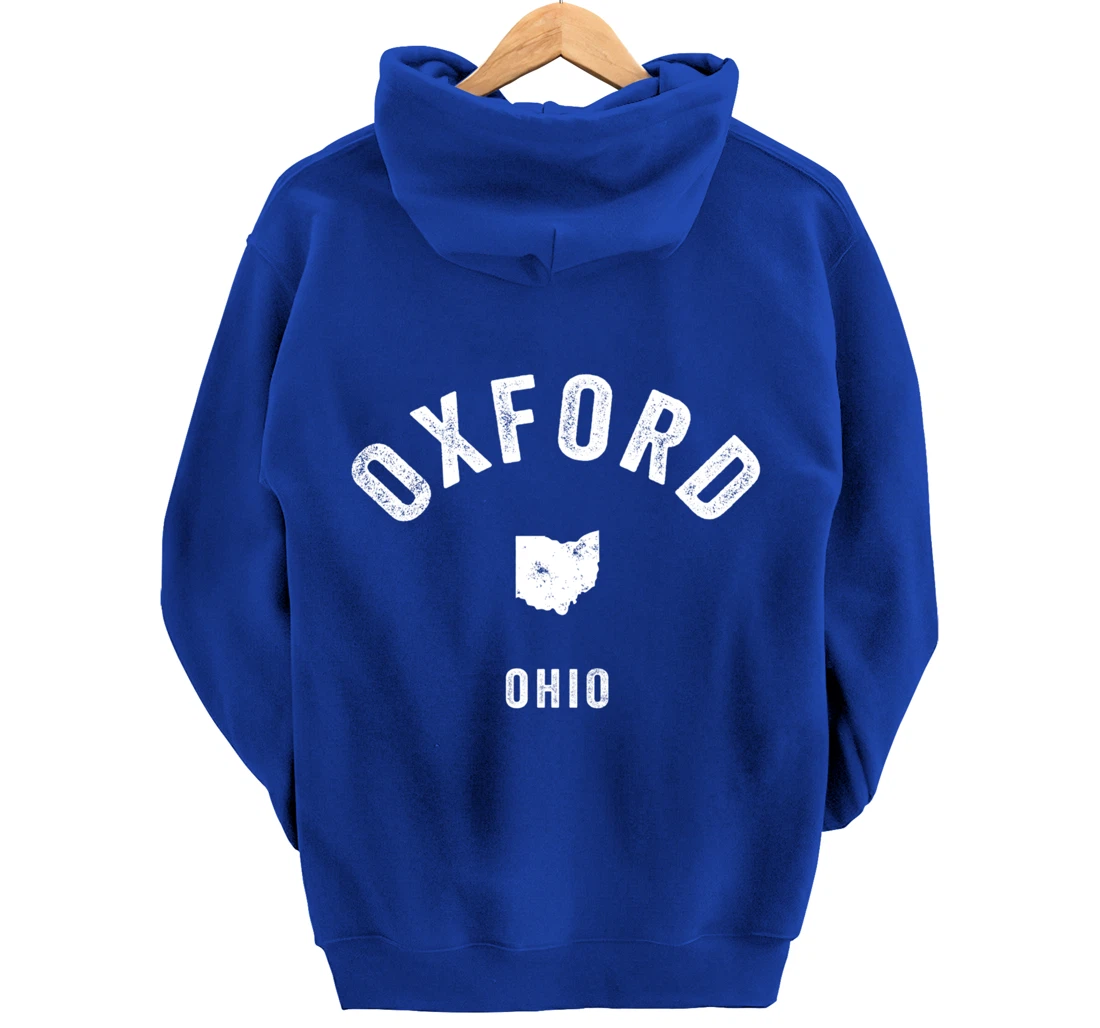 Oxford Ohio OH Vintage 70s Athletic Sports Design Pullover Hoodie