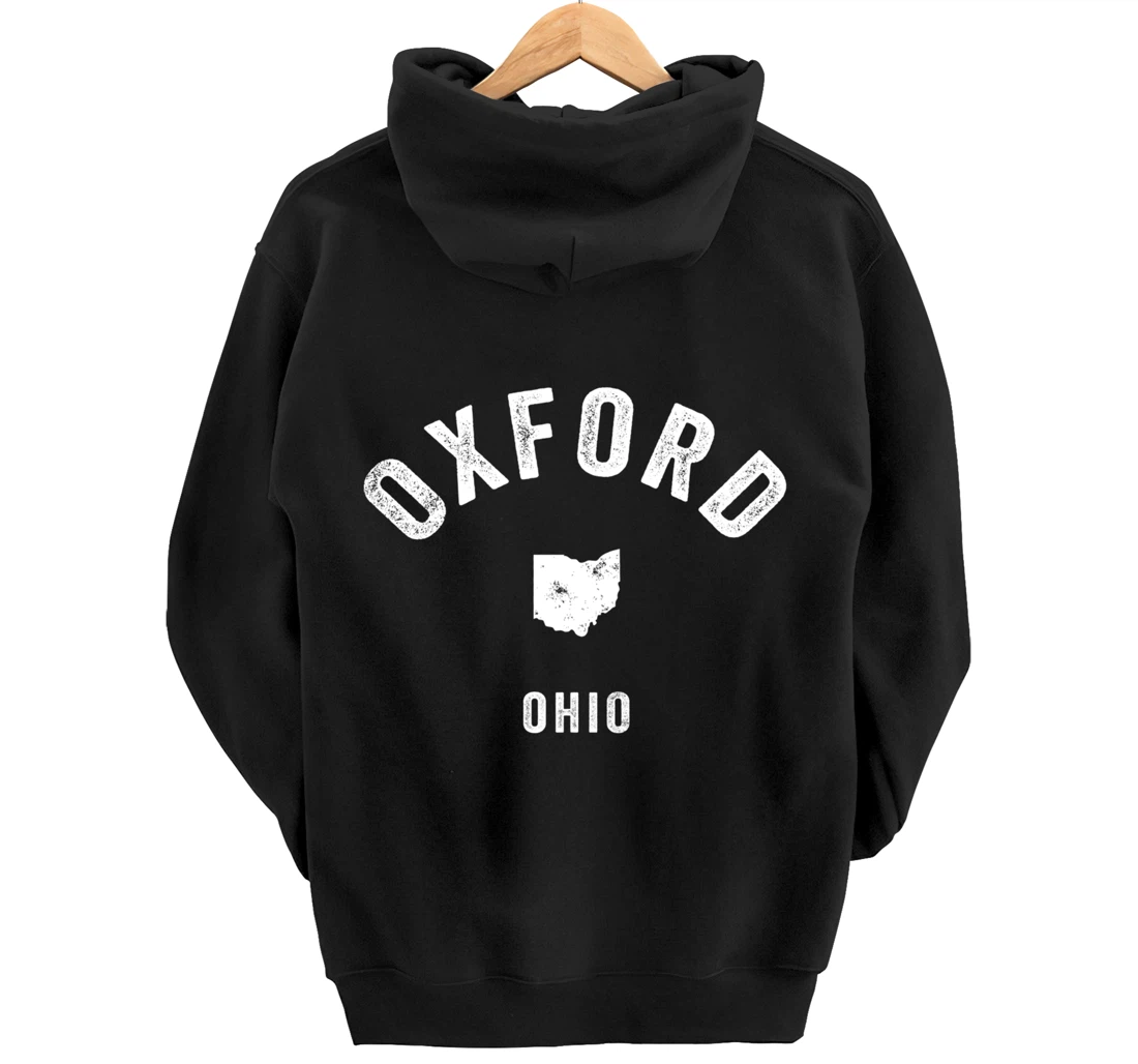 Oxford Ohio OH Vintage 70s Athletic Sports Design Pullover Hoodie