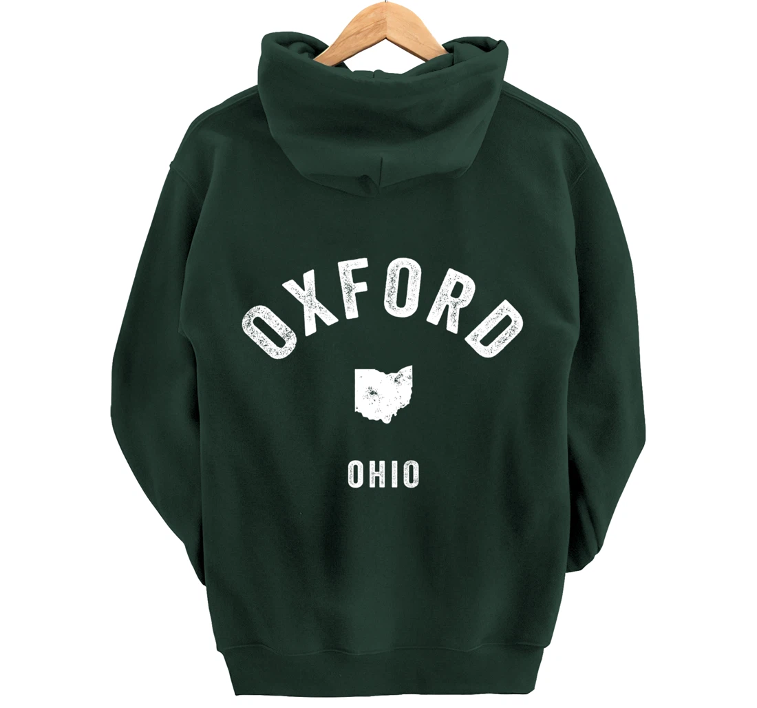 Oxford Ohio OH Vintage 70s Athletic Sports Design Pullover Hoodie