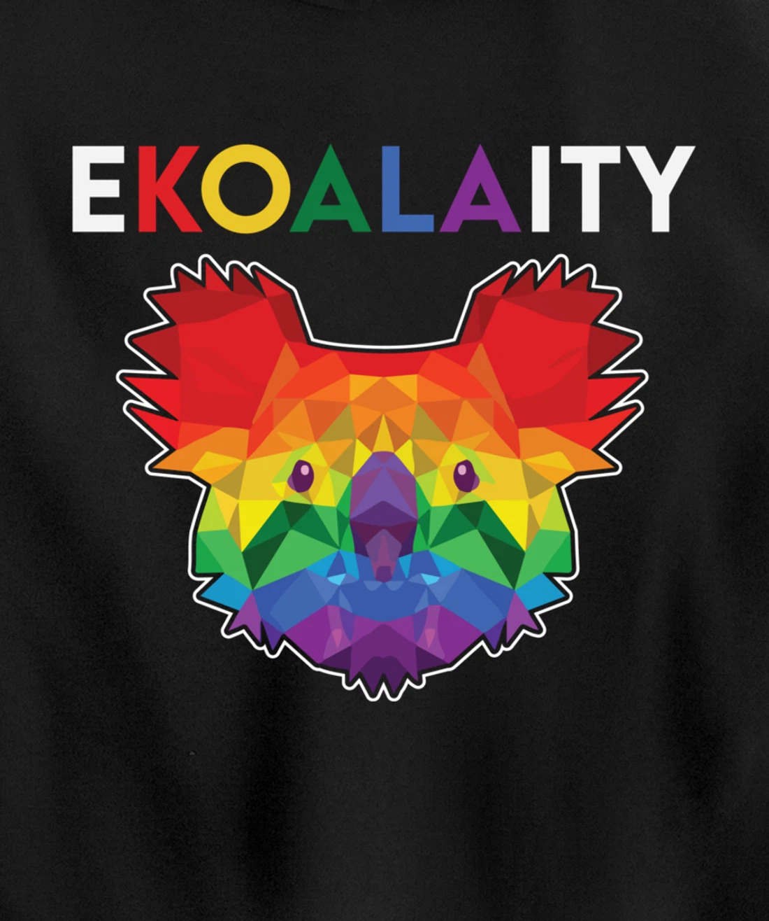 Cute Ekoalaity Rainbow LGBT Koala Gay Pride Gift Pullover Hoodie