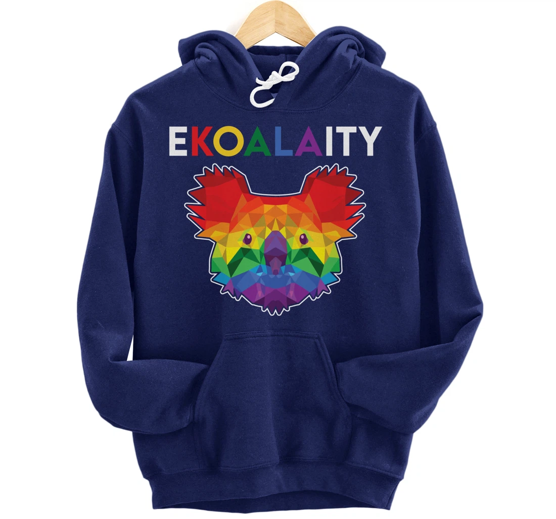 Cute Ekoalaity Rainbow LGBT Koala Gay Pride Gift Pullover Hoodie