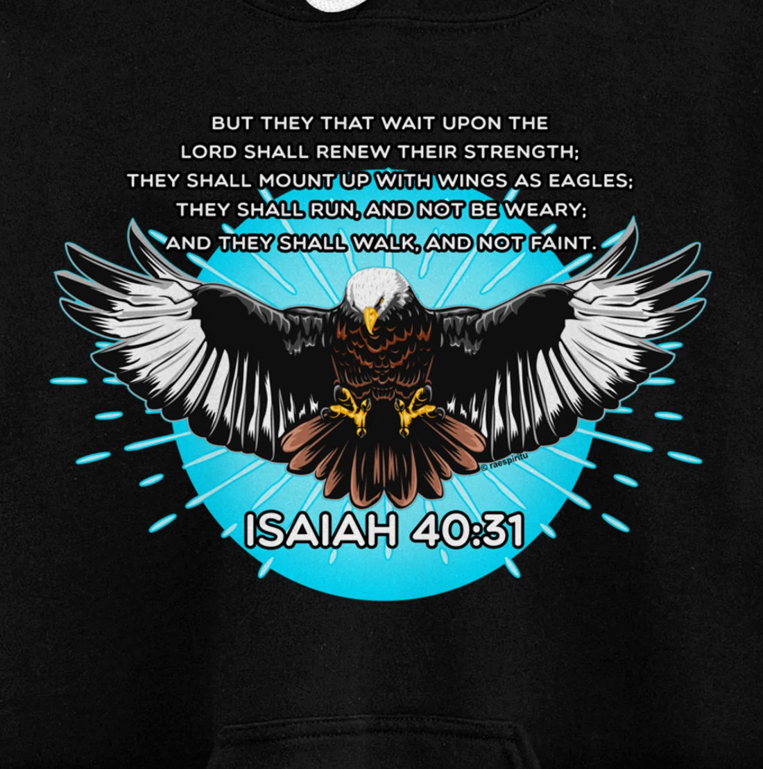 Christian Bible Verse Isaiah 40:31 Soaring Eagle Pullover Hoodie