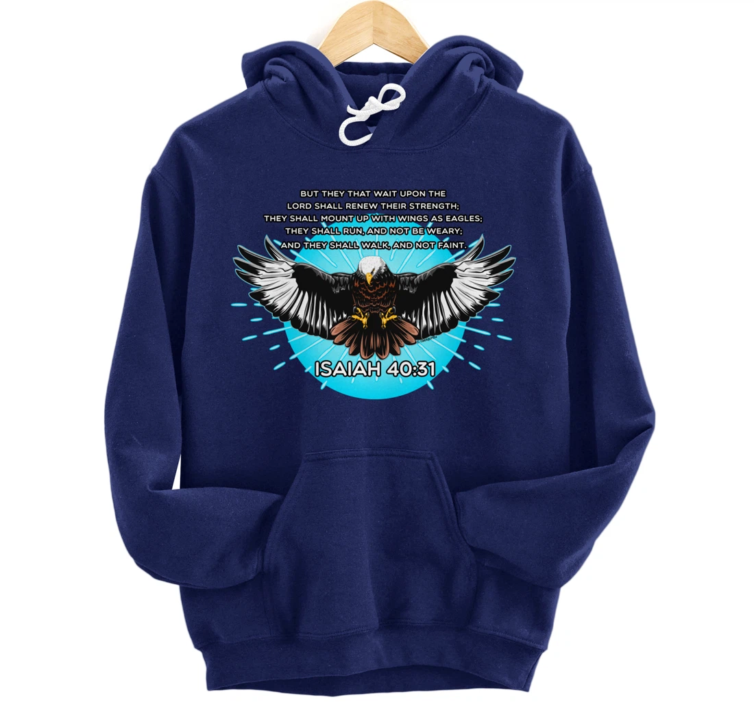 Christian Bible Verse Isaiah 40:31 Soaring Eagle Pullover Hoodie