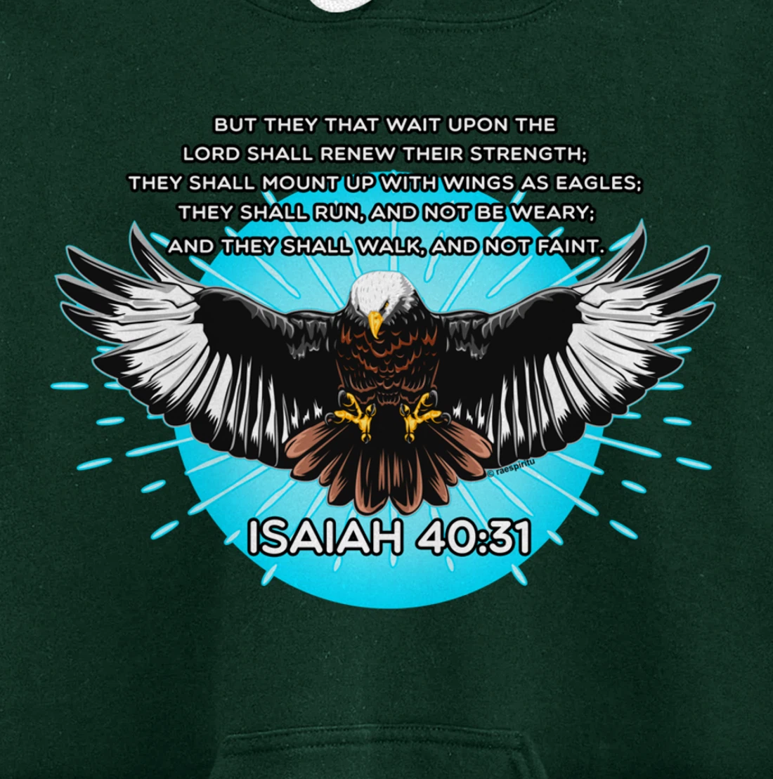 Christian Bible Verse Isaiah 40:31 Soaring Eagle Pullover Hoodie