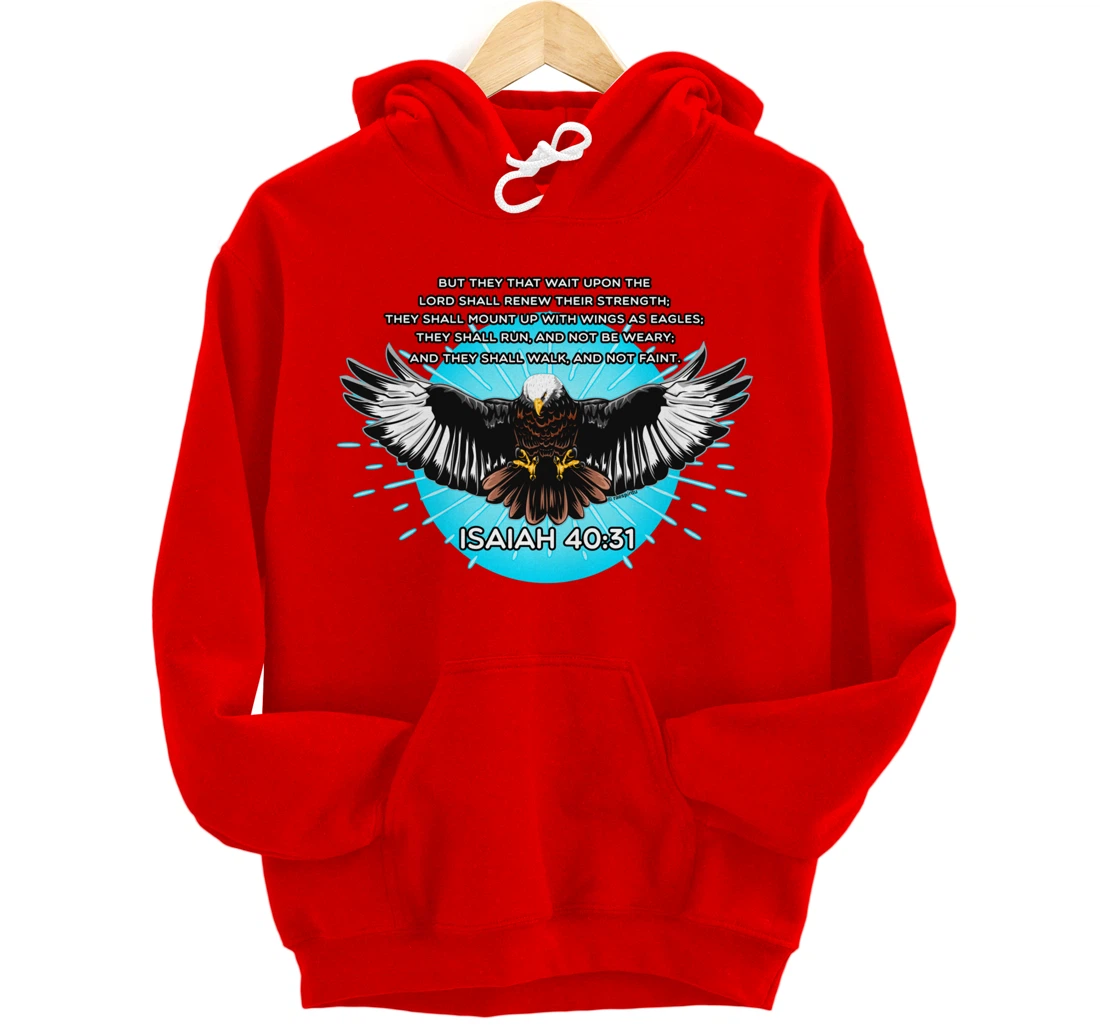Christian Bible Verse Isaiah 40:31 Soaring Eagle Pullover Hoodie