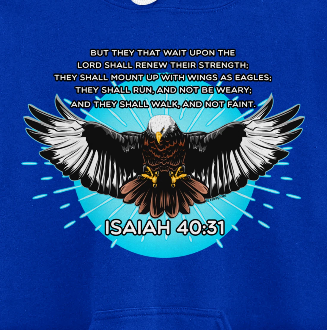 Christian Bible Verse Isaiah 40:31 Soaring Eagle Pullover Hoodie
