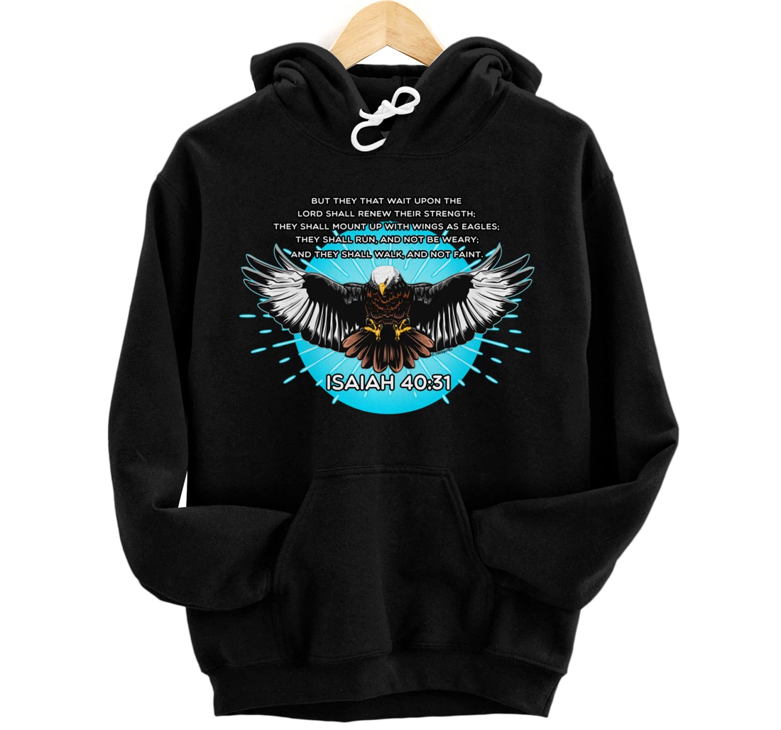 Christian Bible Verse Isaiah 40:31 Soaring Eagle Pullover Hoodie