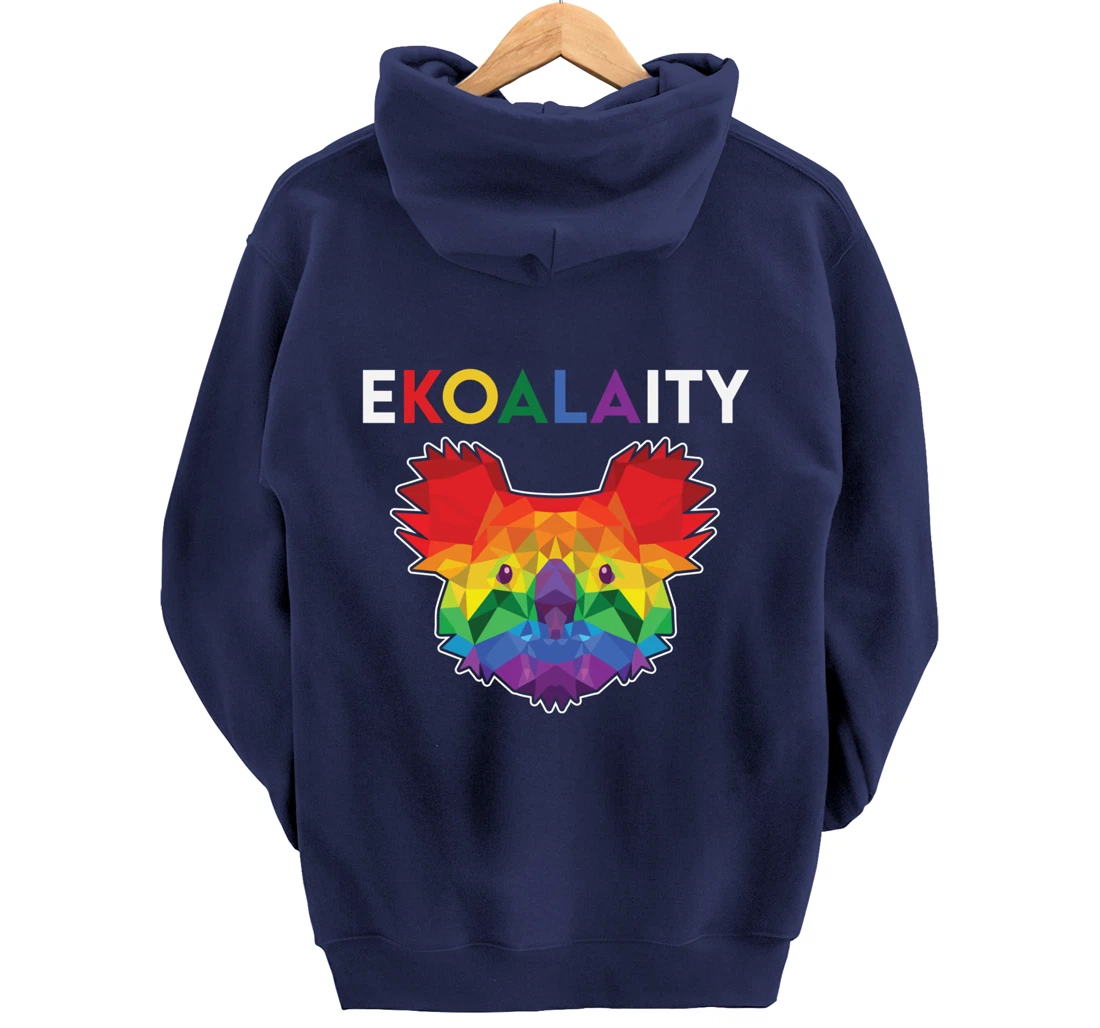 Cute Ekoalaity Rainbow LGBT Koala Gay Pride Gift Pullover Hoodie