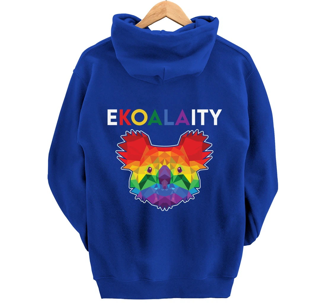 Cute Ekoalaity Rainbow LGBT Koala Gay Pride Gift Pullover Hoodie