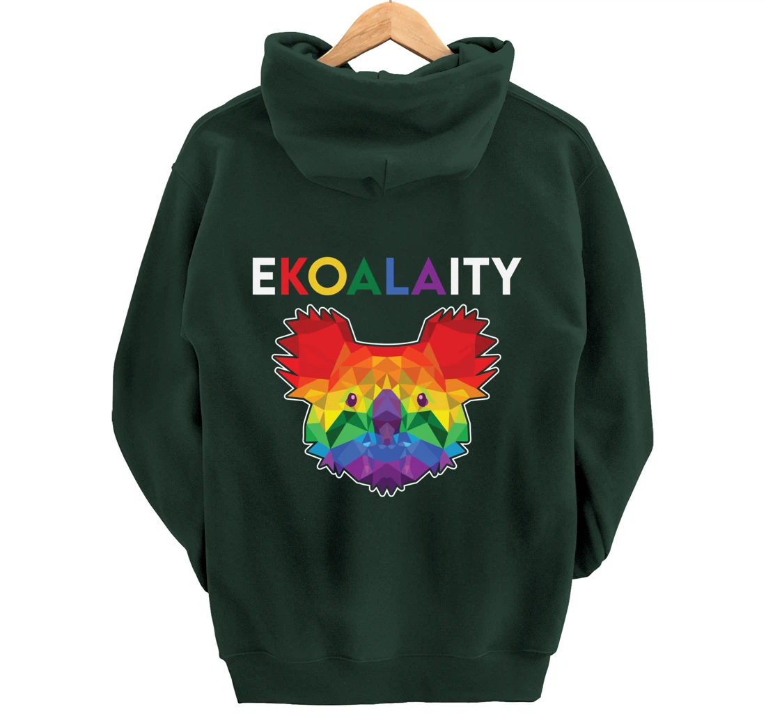 Cute Ekoalaity Rainbow LGBT Koala Gay Pride Gift Pullover Hoodie