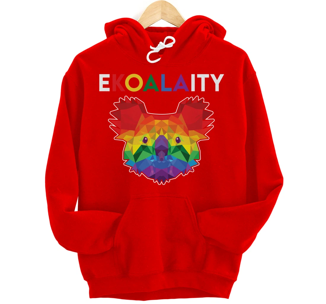 Cute Ekoalaity Rainbow LGBT Koala Gay Pride Gift Pullover Hoodie