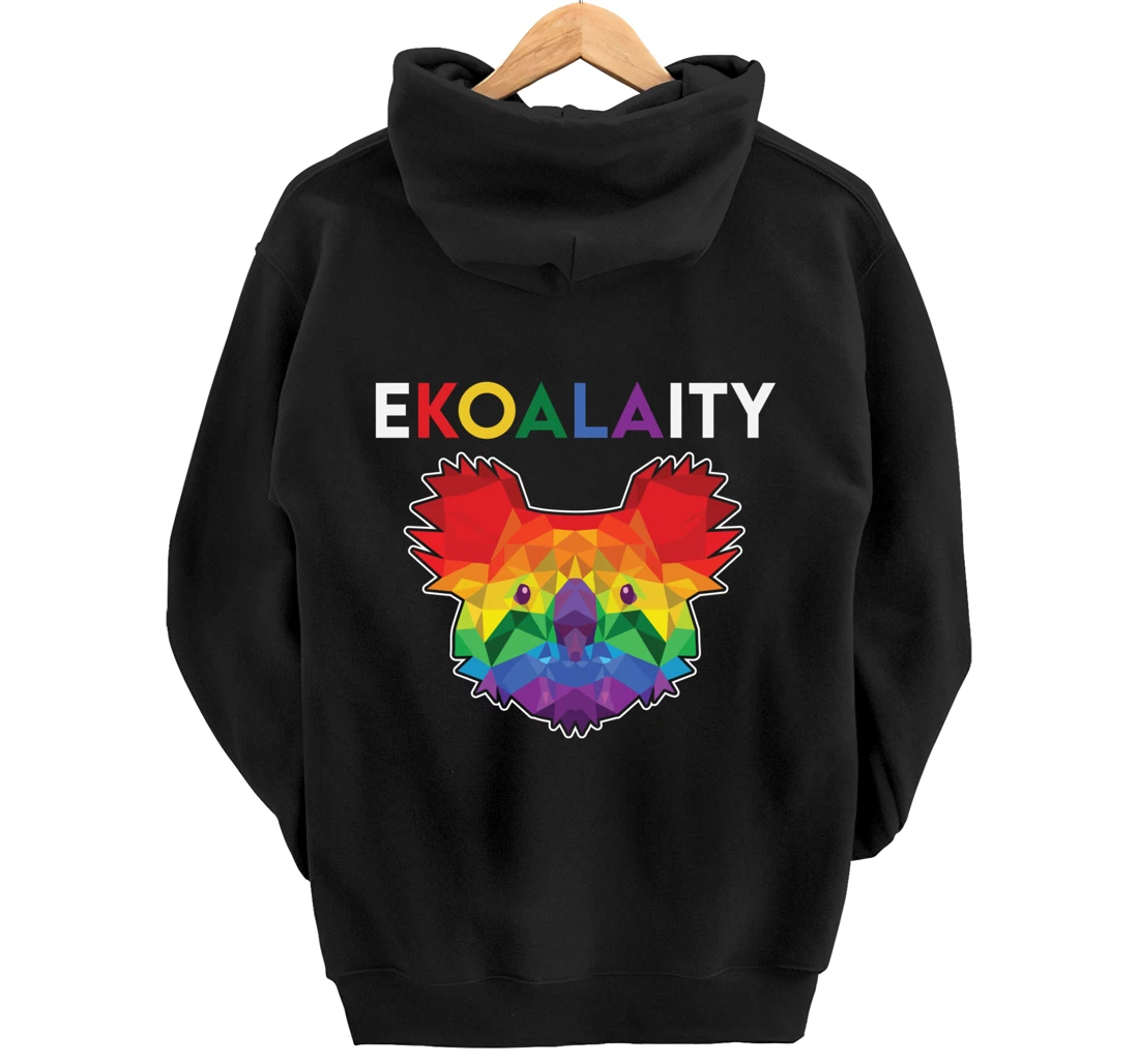 Cute Ekoalaity Rainbow LGBT Koala Gay Pride Gift Pullover Hoodie