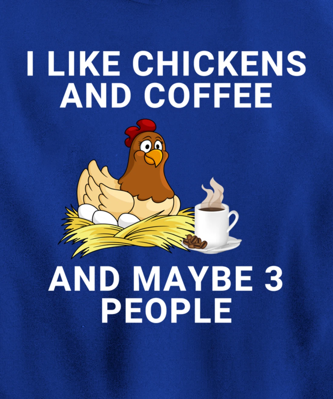 Funny I Like Chickens And Coffee And Maybe 3 People Pullover Hoodie