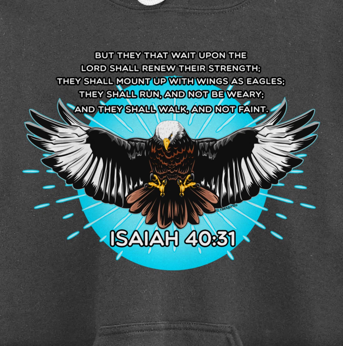 Christian Bible Verse Isaiah 40:31 Soaring Eagle Pullover Hoodie
