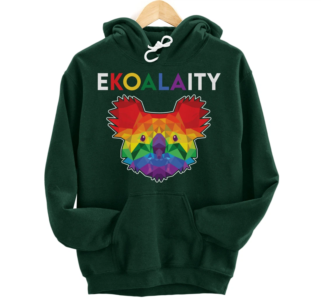 Cute Ekoalaity Rainbow LGBT Koala Gay Pride Gift Pullover Hoodie