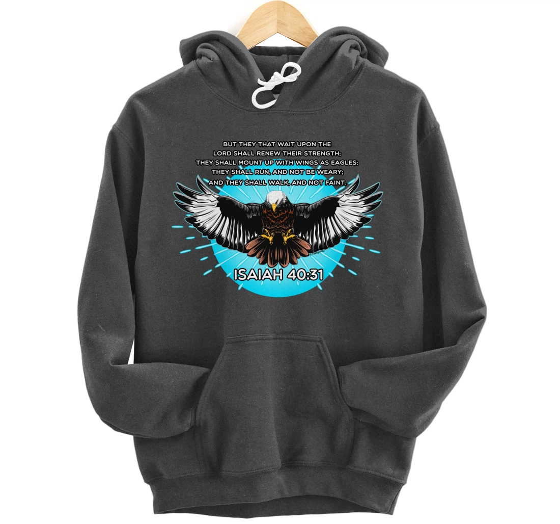 Christian Bible Verse Isaiah 40:31 Soaring Eagle Pullover Hoodie