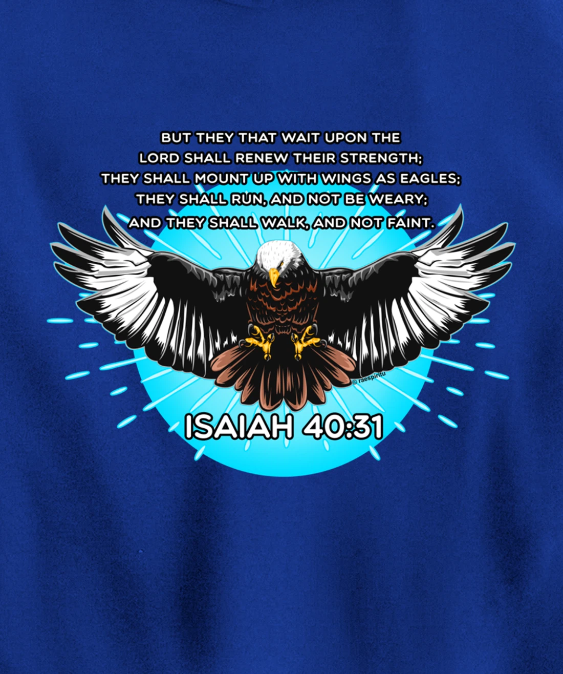 Christian Bible Verse Isaiah 40:31 Soaring Eagle Pullover Hoodie