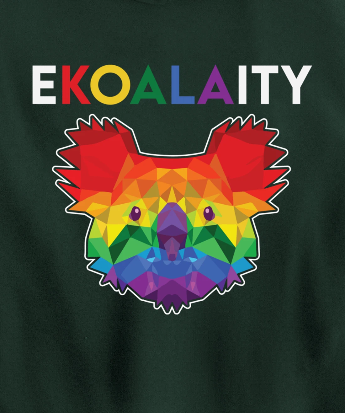 Cute Ekoalaity Rainbow LGBT Koala Gay Pride Gift Pullover Hoodie