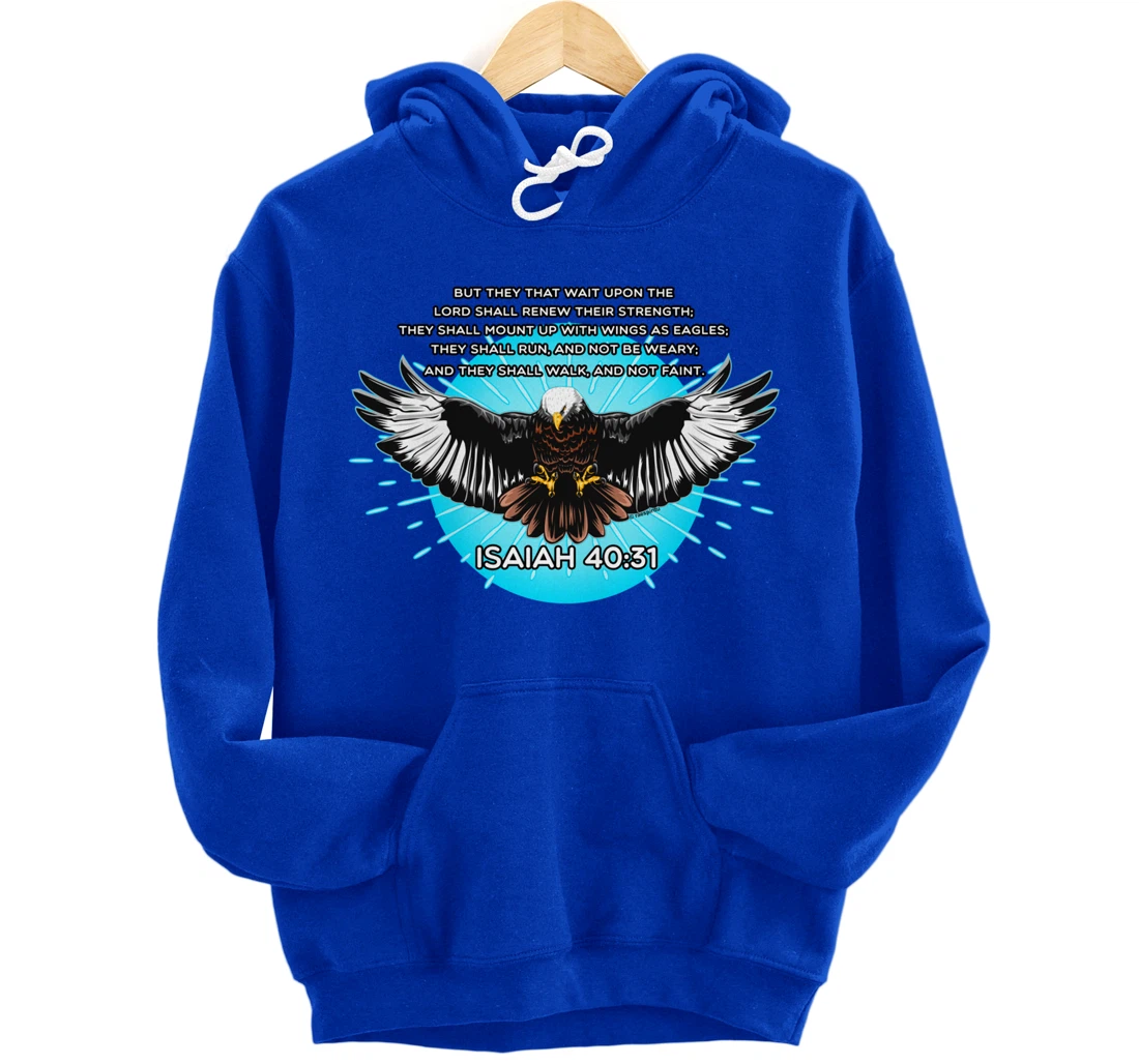 Christian Bible Verse Isaiah 40:31 Soaring Eagle Pullover Hoodie