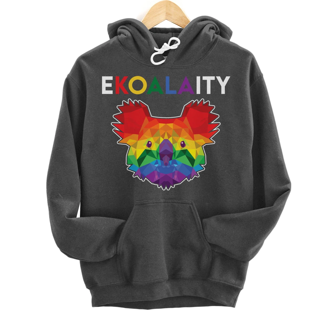 Cute Ekoalaity Rainbow LGBT Koala Gay Pride Gift Pullover Hoodie