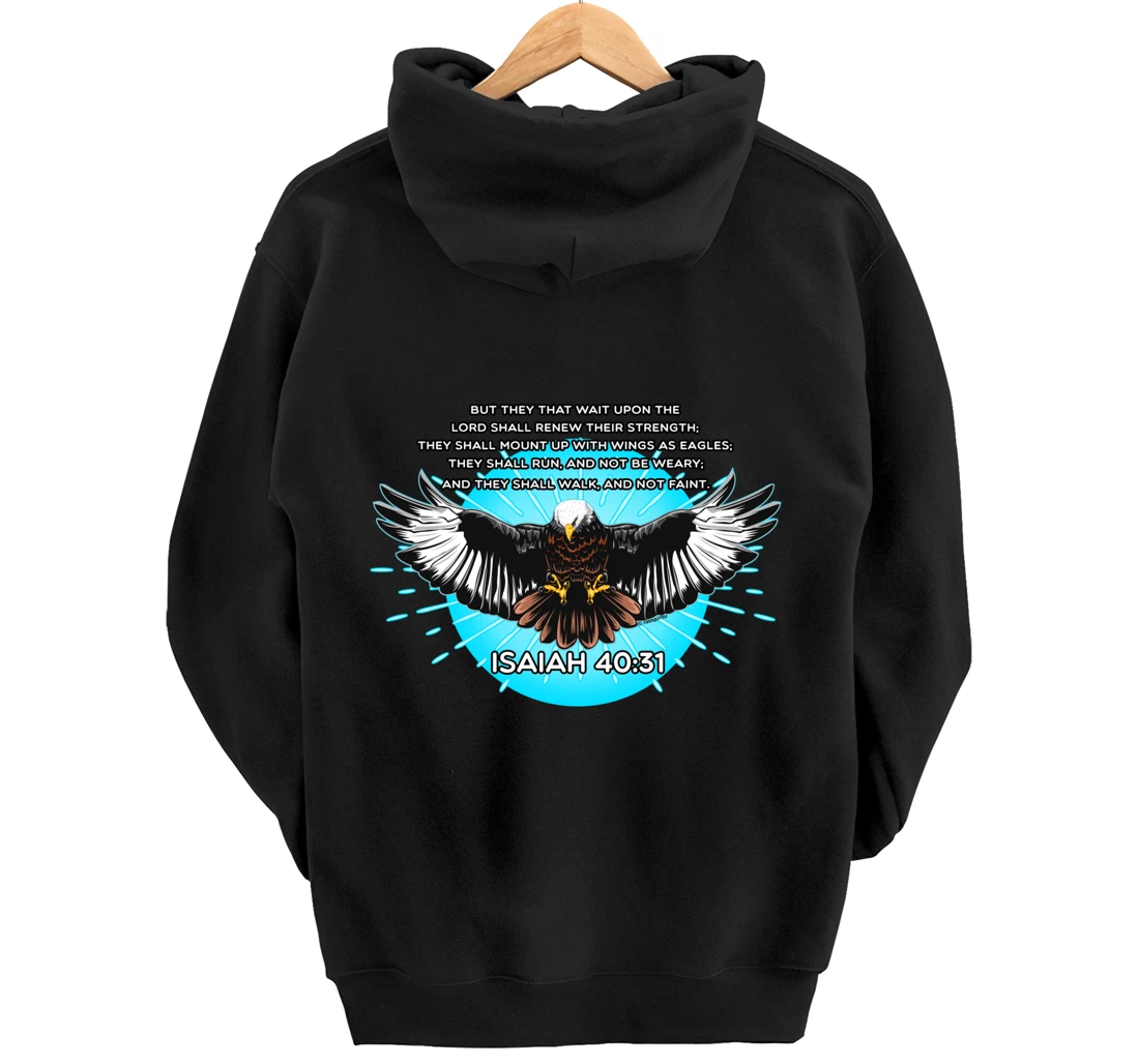 Christian Bible Verse Isaiah 40:31 Soaring Eagle Pullover Hoodie