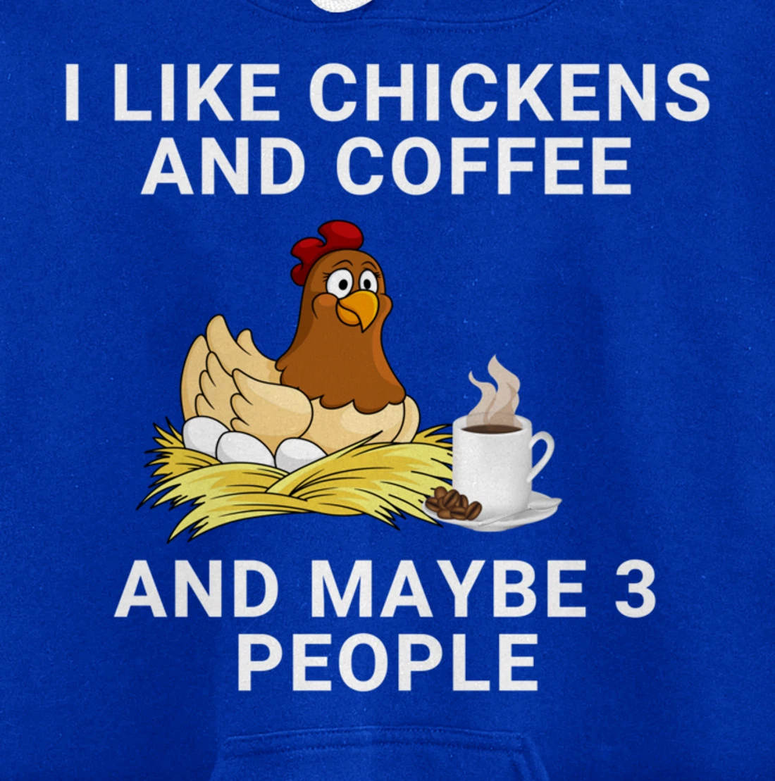 Funny I Like Chickens And Coffee And Maybe 3 People Pullover Hoodie