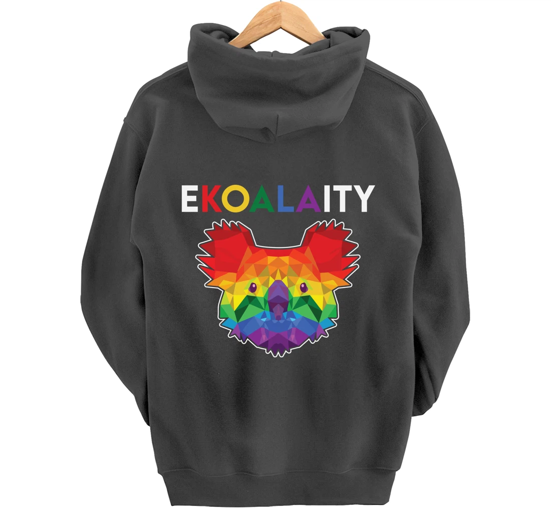 Cute Ekoalaity Rainbow LGBT Koala Gay Pride Gift Pullover Hoodie