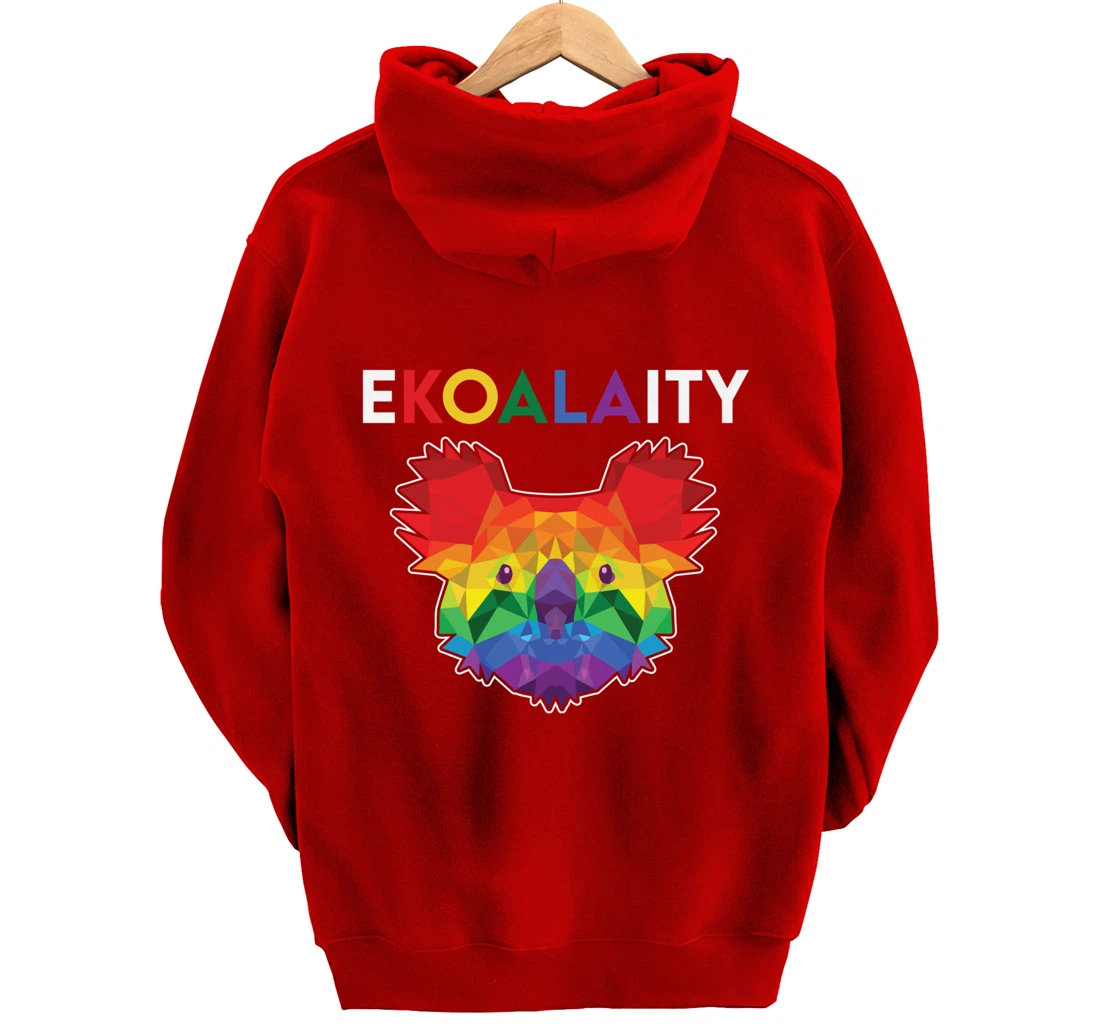 Cute Ekoalaity Rainbow LGBT Koala Gay Pride Gift Pullover Hoodie