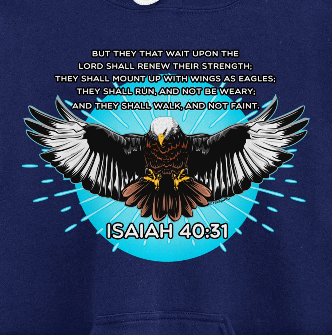 Christian Bible Verse Isaiah 40:31 Soaring Eagle Pullover Hoodie