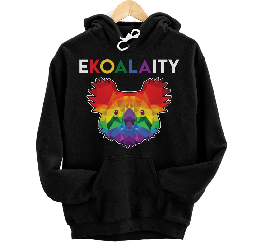 Cute Ekoalaity Rainbow LGBT Koala Gay Pride Gift Pullover Hoodie