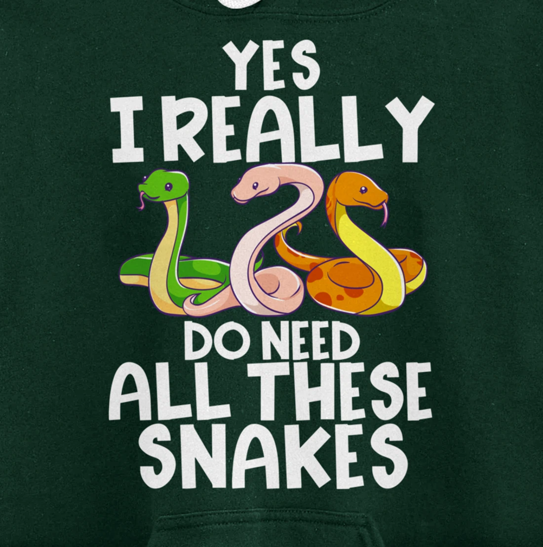 Yes I Really Do Need All These Snakes Joke Funny Ball Python Pullover Hoodie