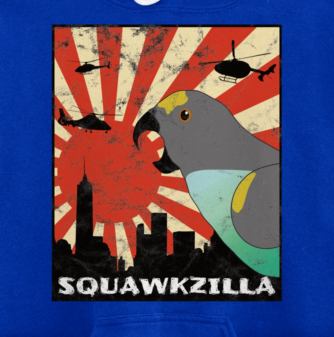 Squawk Zilla Meyers Parrot Parakeet Squawking Kawaii Pullover Hoodie
