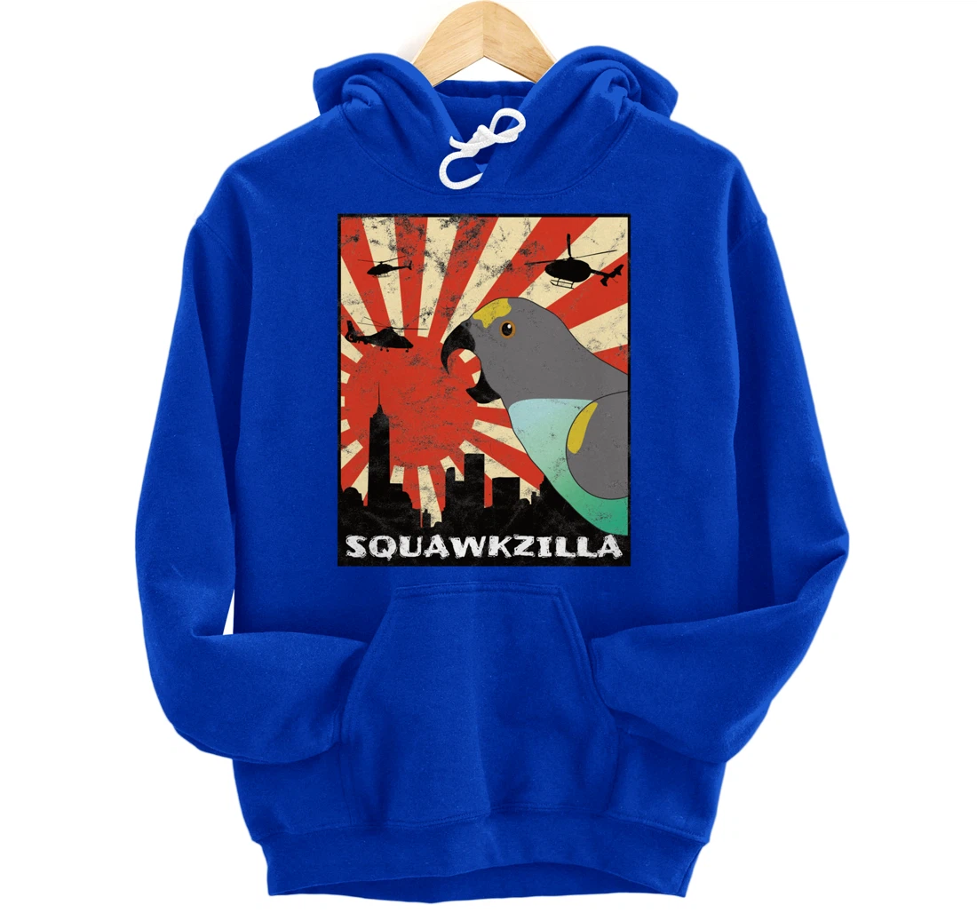 Squawk Zilla Meyers Parrot Parakeet Squawking Kawaii Pullover Hoodie