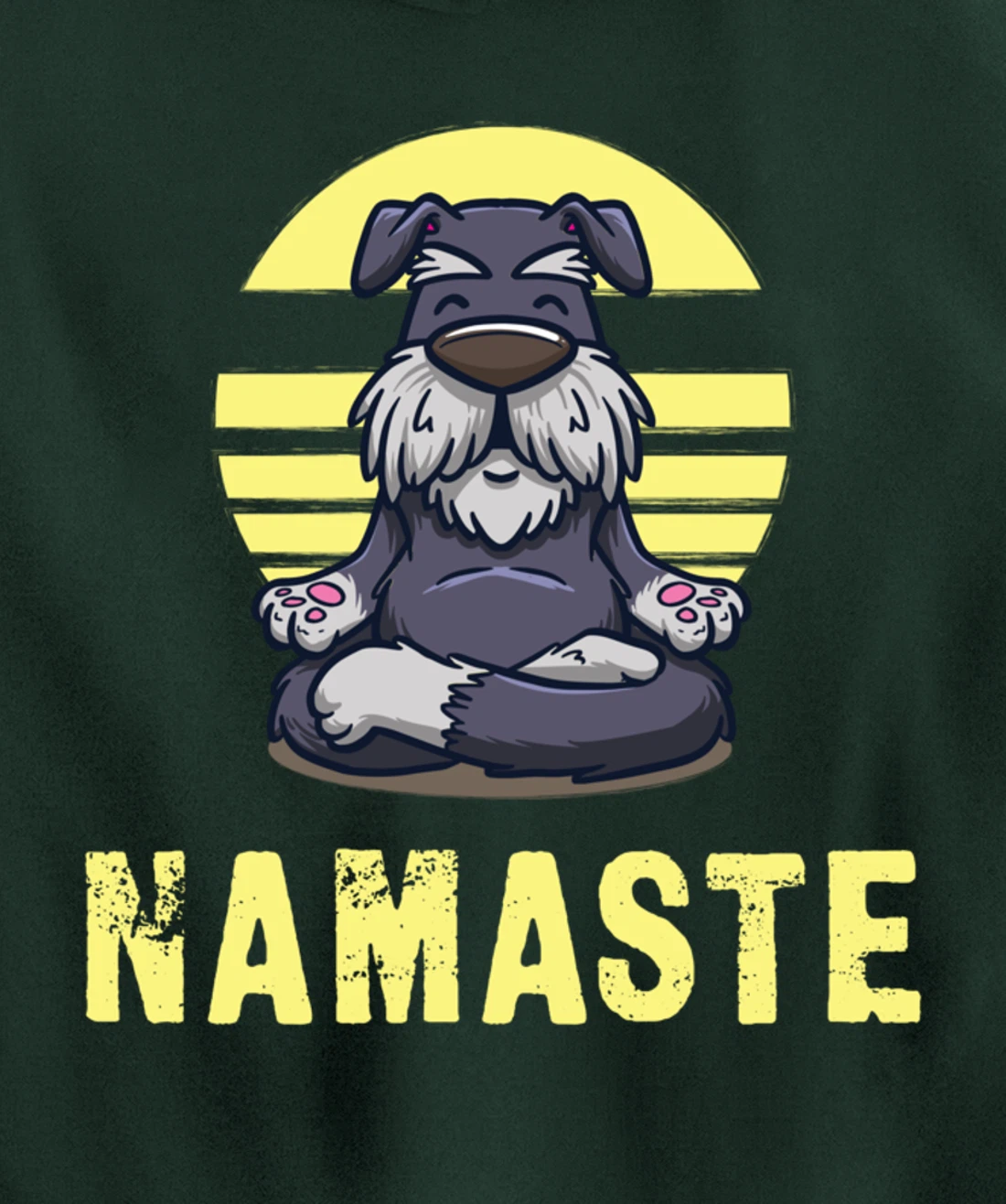 Funny Dog Meditation Namaste Funny Pullover Hoodie