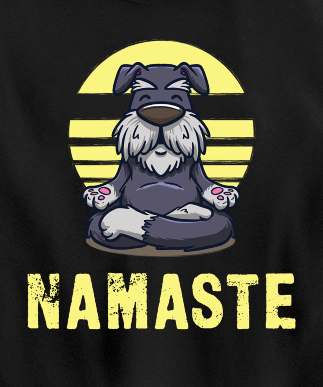 Funny Dog Meditation Namaste Funny Pullover Hoodie