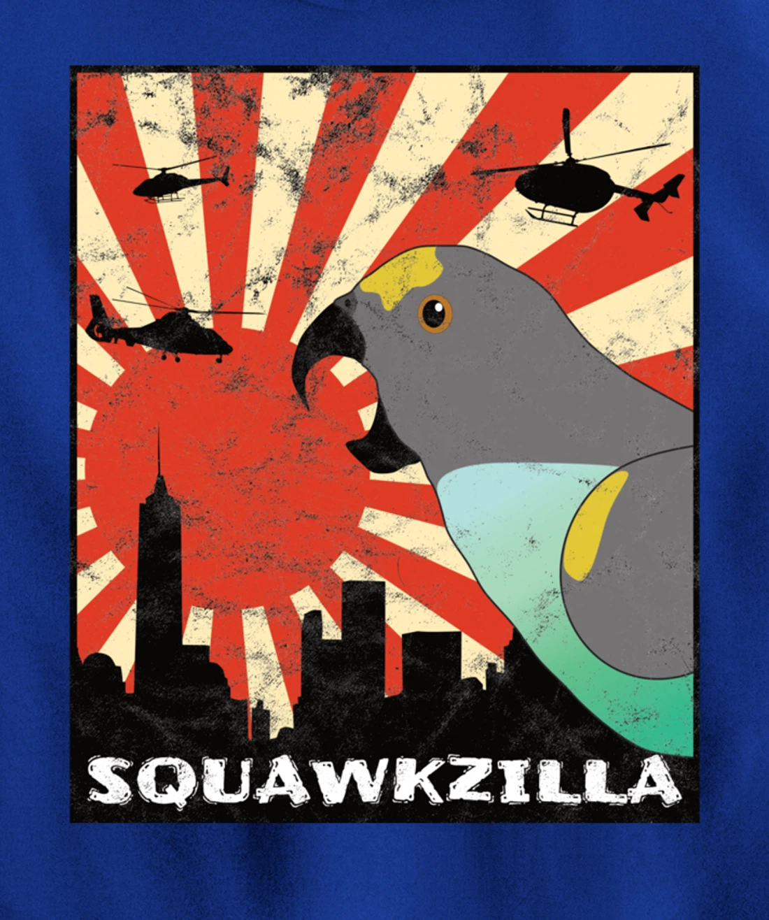 Squawk Zilla Meyers Parrot Parakeet Squawking Kawaii Pullover Hoodie