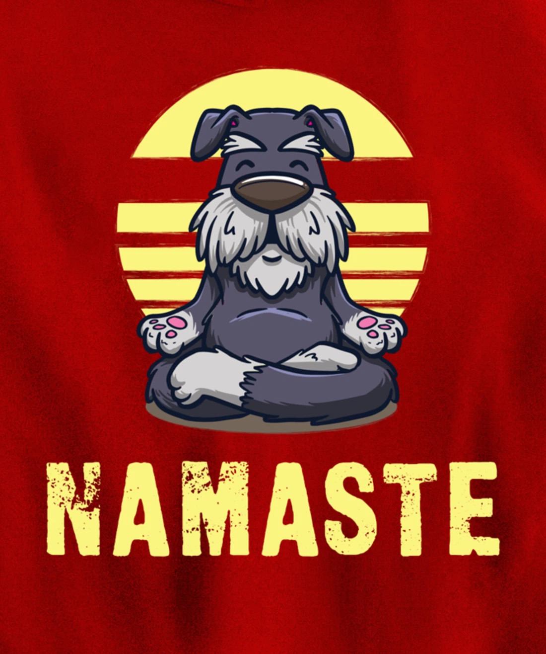 Funny Dog Meditation Namaste Funny Pullover Hoodie